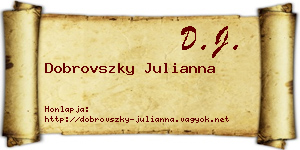 Dobrovszky Julianna névjegykártya