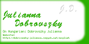 julianna dobrovszky business card